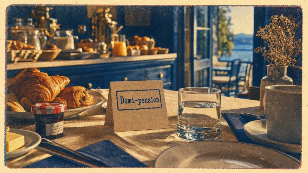 Demi pension hôtel : table petit-déjeuner