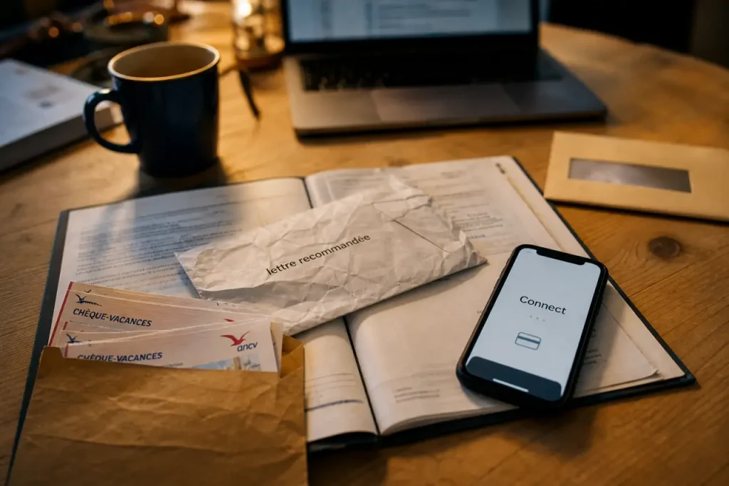 Gîtes de France cheque vacances papier Connect : délai 14 jours