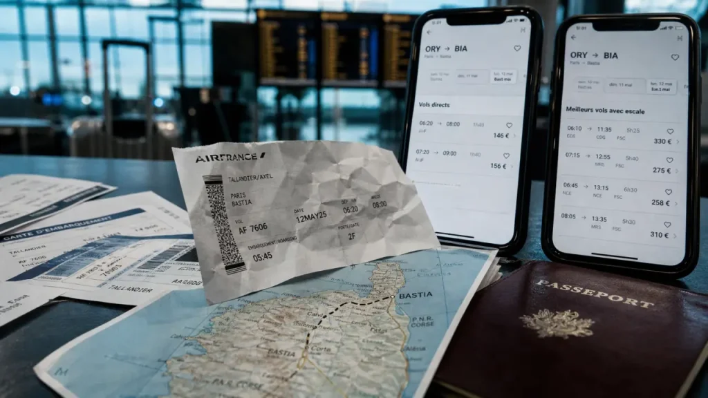 Billet avion pour Bastia : vols direct ou escale, réservation