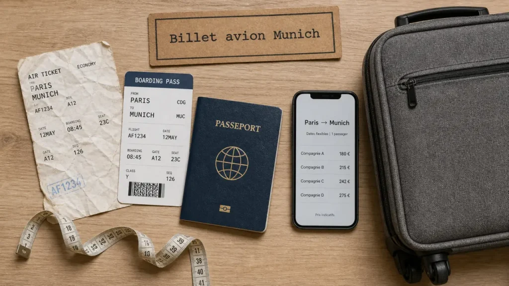 billet avion pour munich : vérifier les frais avant de payer
