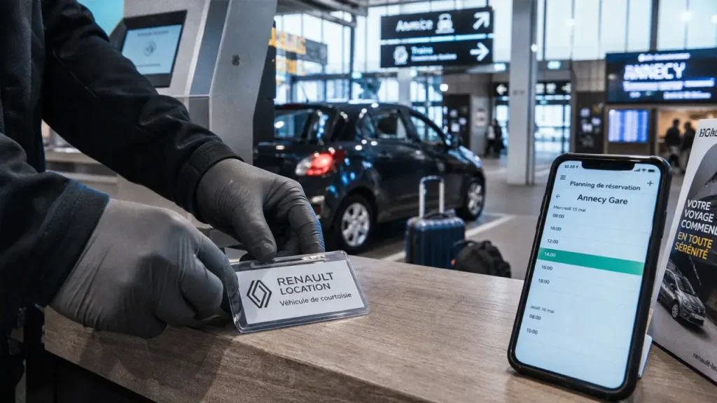 Budget location voiture gare Annecy : réservation 27 jours avant