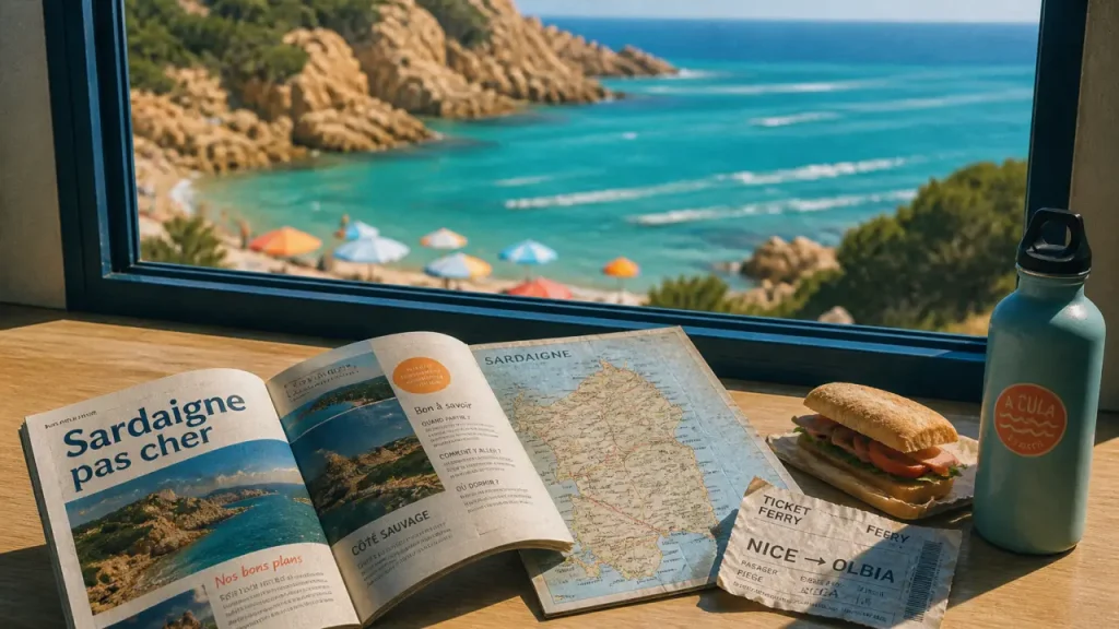 Voyage en sardaigne pas cher : carte, ferry et crique turquoise
