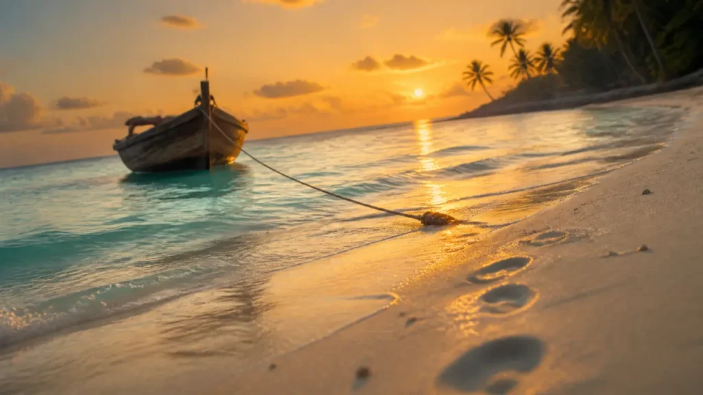 Voyage pas cher Zanzibar : plage dorée et eau turquoise au lagon