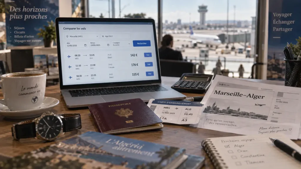 Billet avion Marseille Alger : 1h30 ou 110€ avec escale