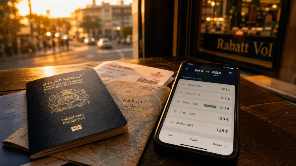 Billet avion pour rabat : dates et prix près de l’aéroport RBA