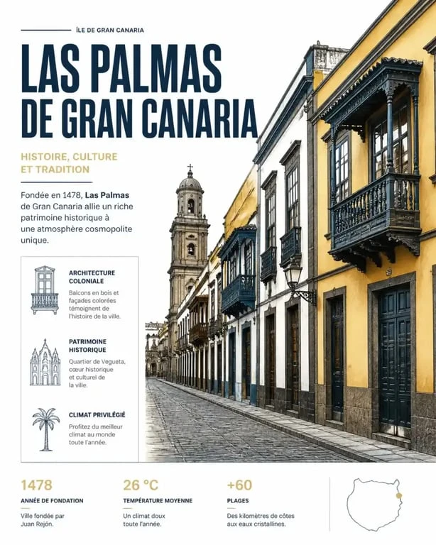 Architecture coloniale dans le centre historique de Las Palmas, Gran Canaria